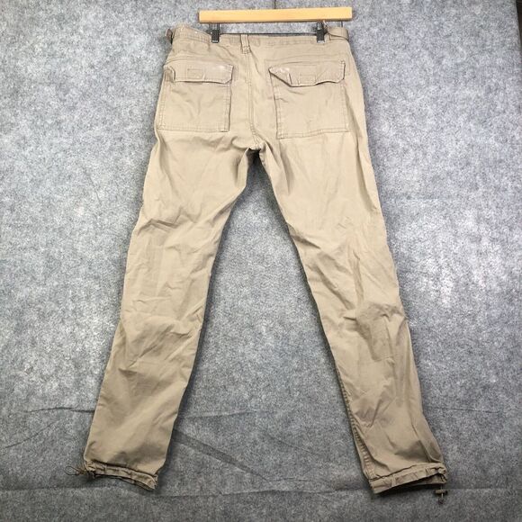 Abercrombie & Fitch Pants Mens 31x32 Beige Paratrooper Vintage Y2K Slim Straight - Picture 8 of 11